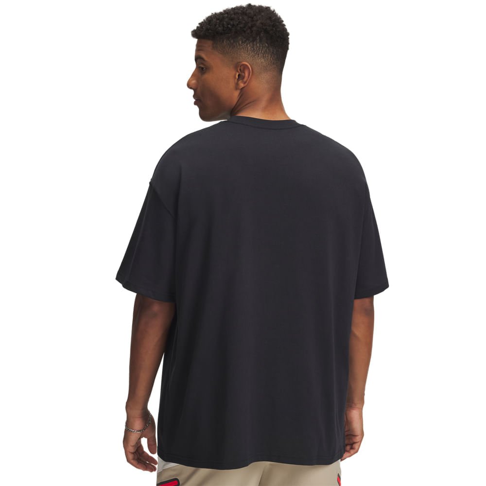 Camiseta Sporstyle Under Armour Heavyweight U Logo Masculina Preto 3