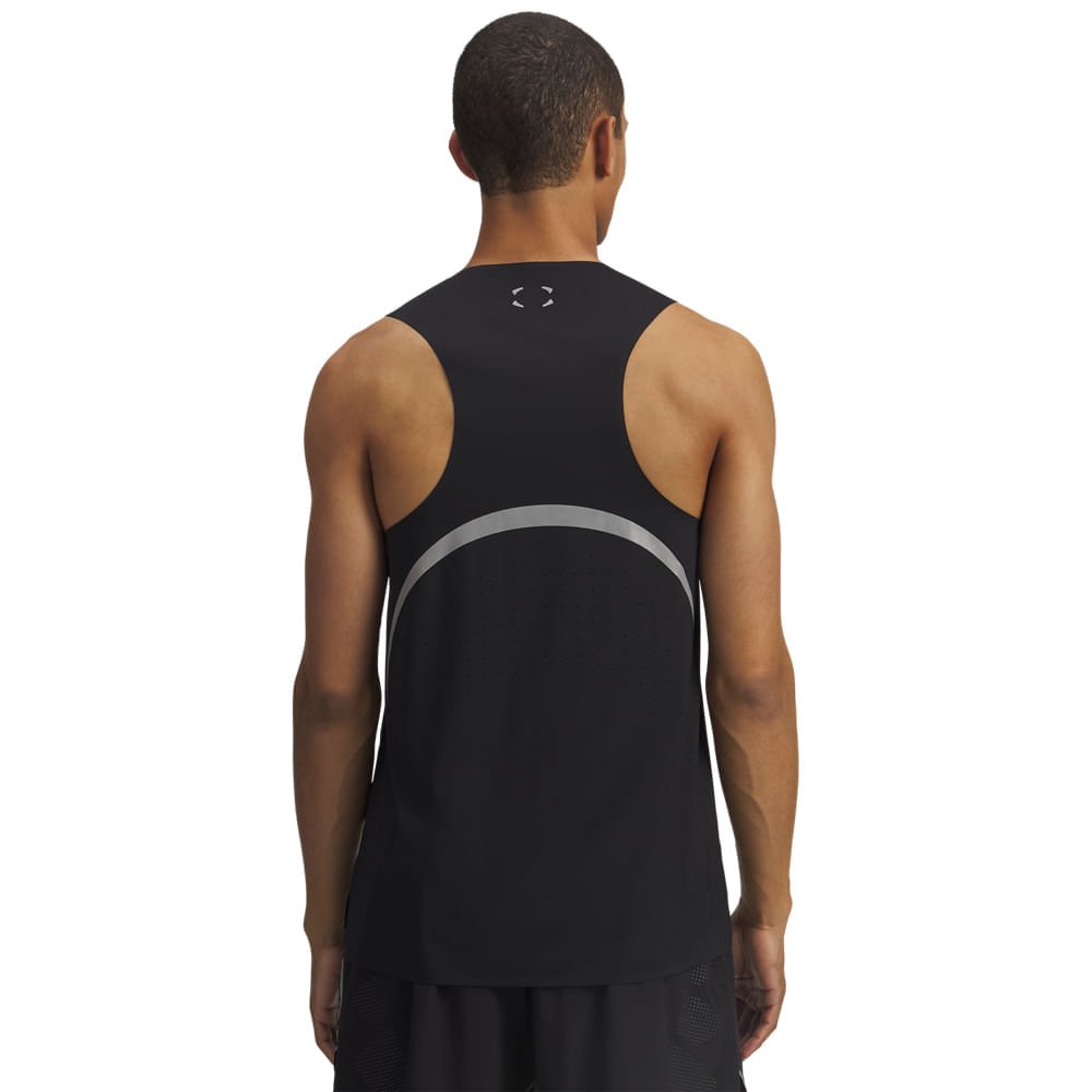 Regata de Corrida Under Armour Halo Run Tank Masculina Preto 2