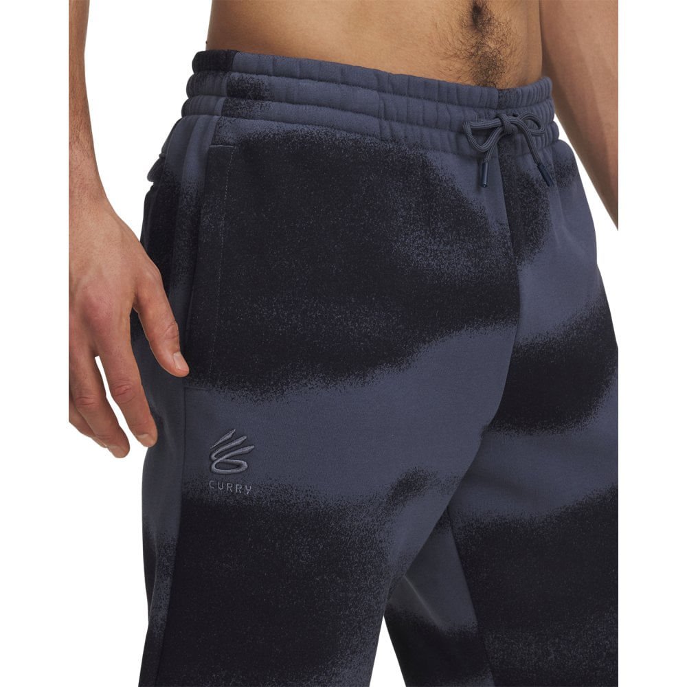 Calça de Basquete Under Armour Curry Splash Graphic Masculina Cinza 3