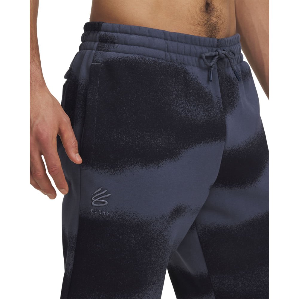 Calça de Basquete Under Armour Curry Splash Graphic Masculina Cinza 4