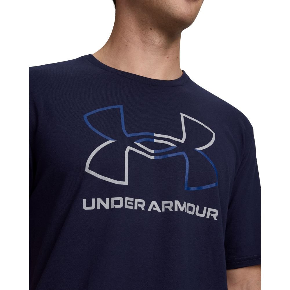 Camiseta Sportstyle Under Armour Foundantion Update Masculina Azul Marinho 3