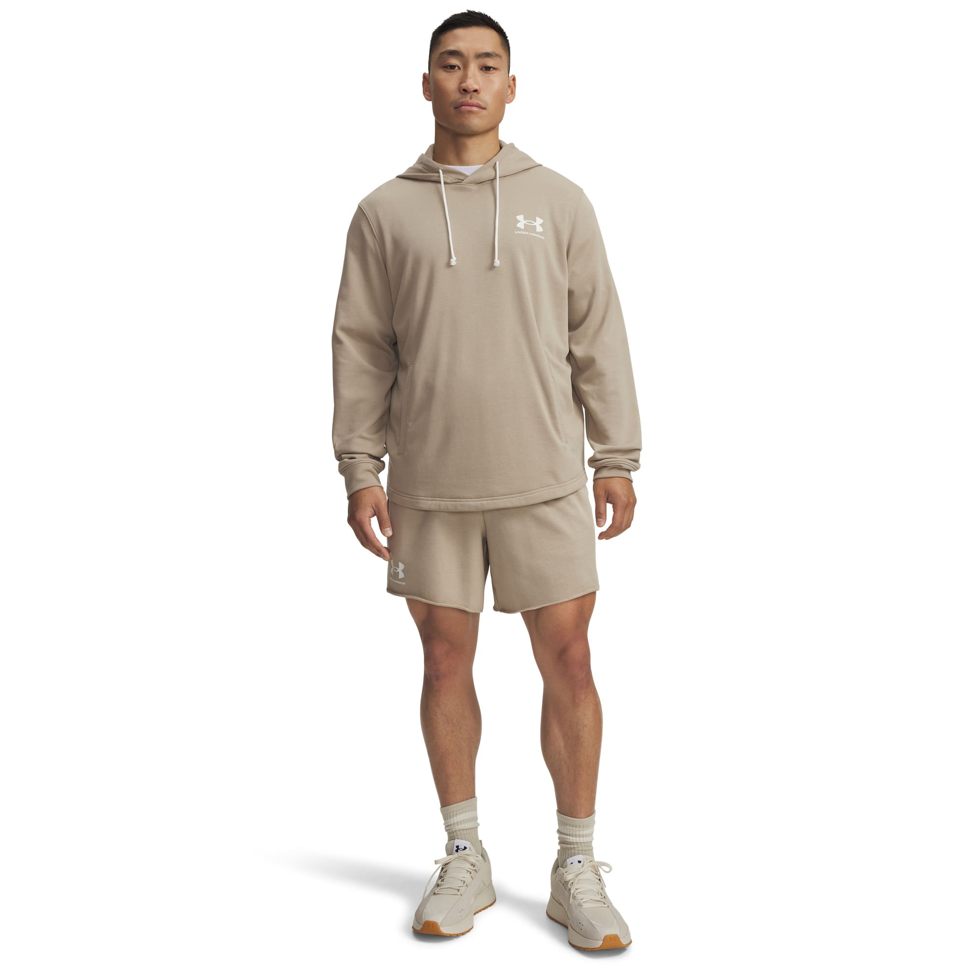 Shorts Sportstyle Under Armour Rival Terry Masculino Bege 4