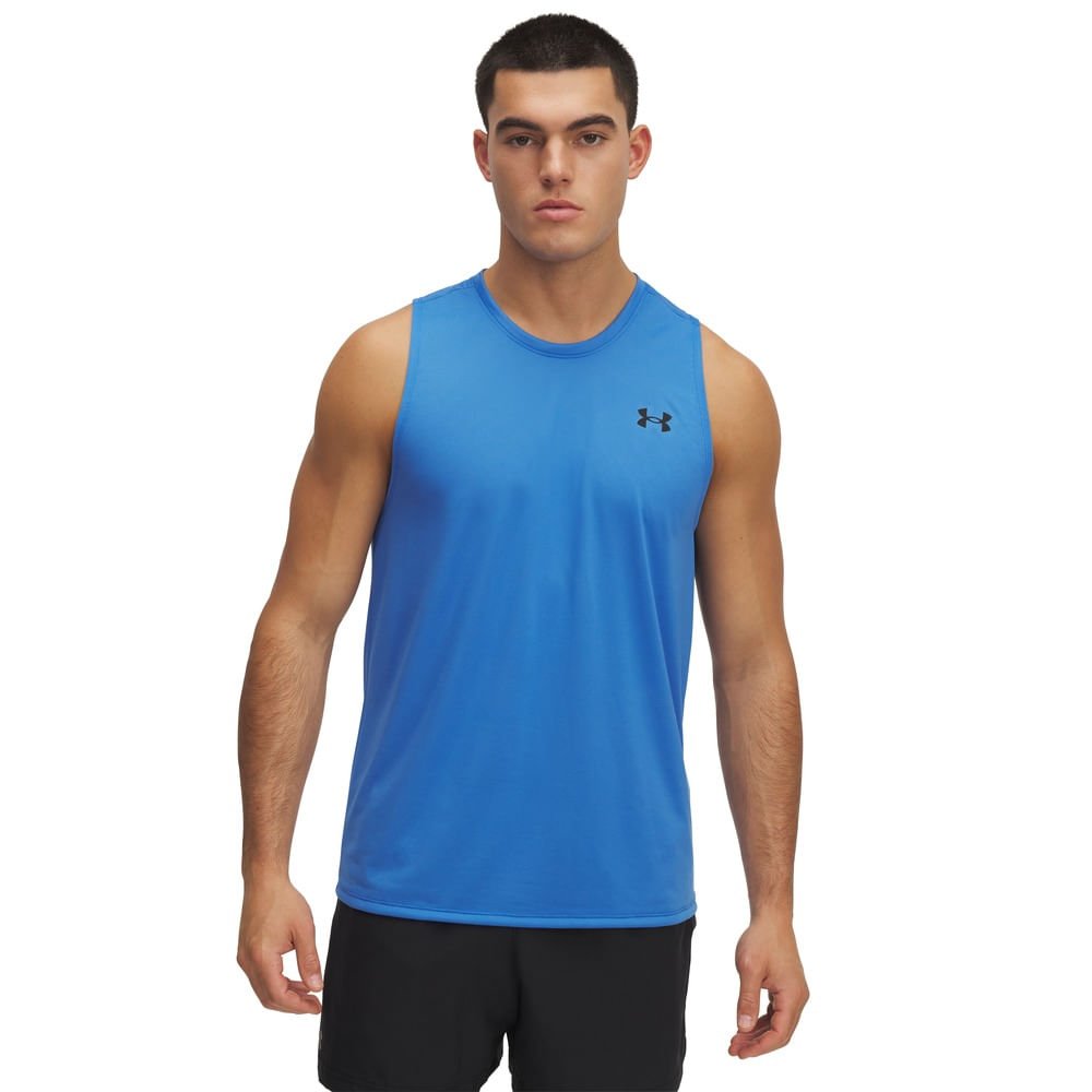 Regata de Treino Under Armour Tech Tank Masculina Azul 2