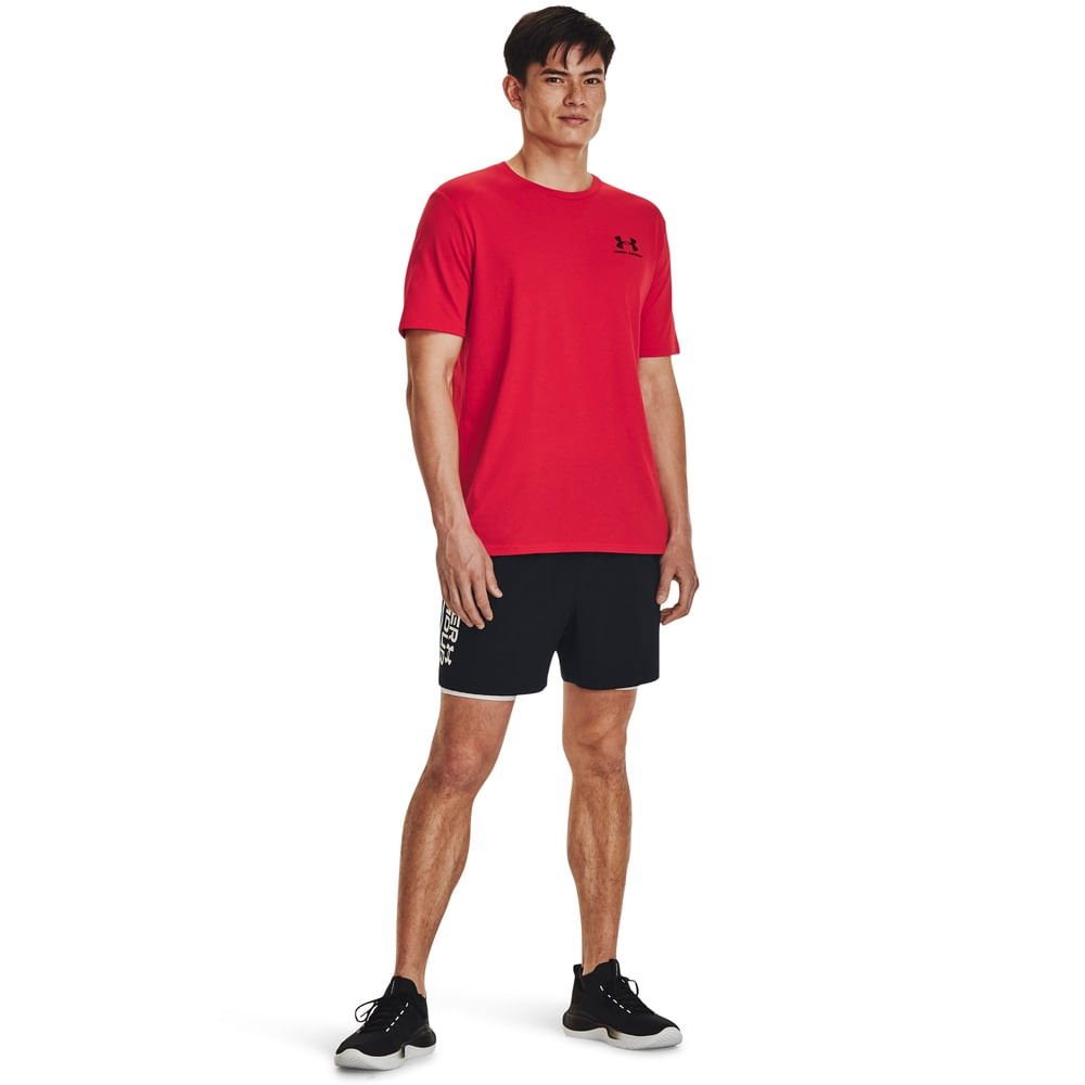 Camiseta Sportstyle Under Armour Left Chest Masculina Vermelho 3