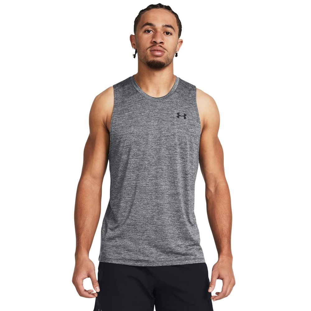 Regata de Treino Under Armour Tech Tank Masculina Cinza 2