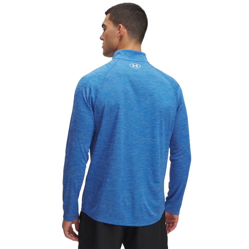 Blusa de Treino Under Armour Tech Textured Masculina Azul 2