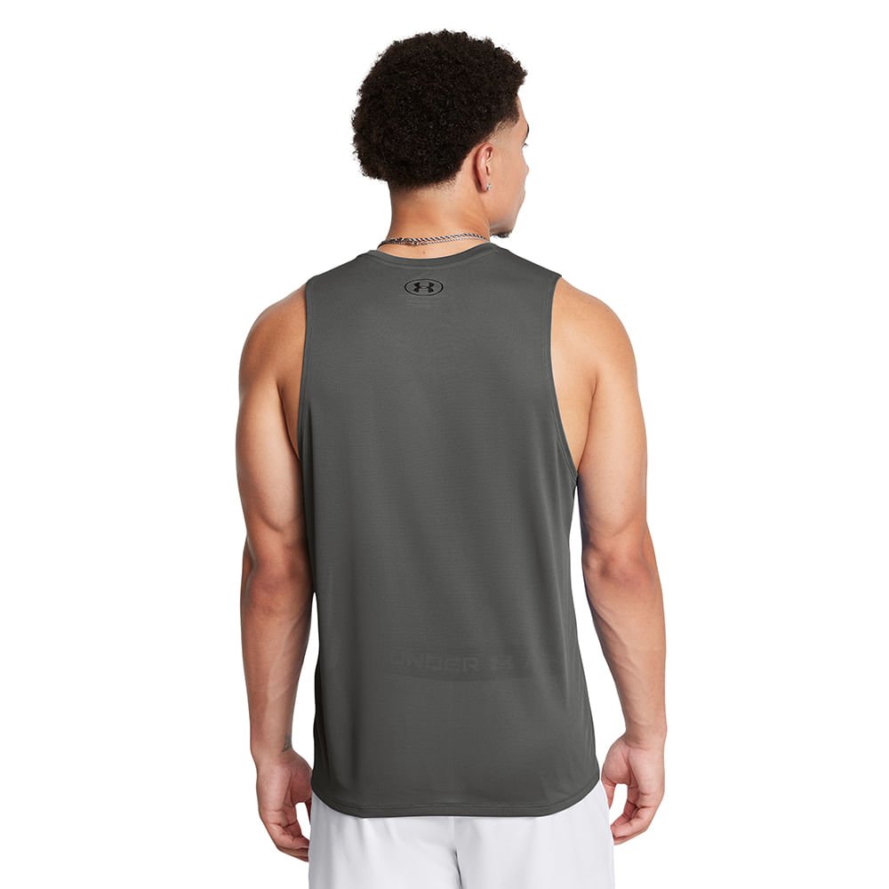 Regata de Treino Under Armour Velocity Muscle Masculino Cinza 2