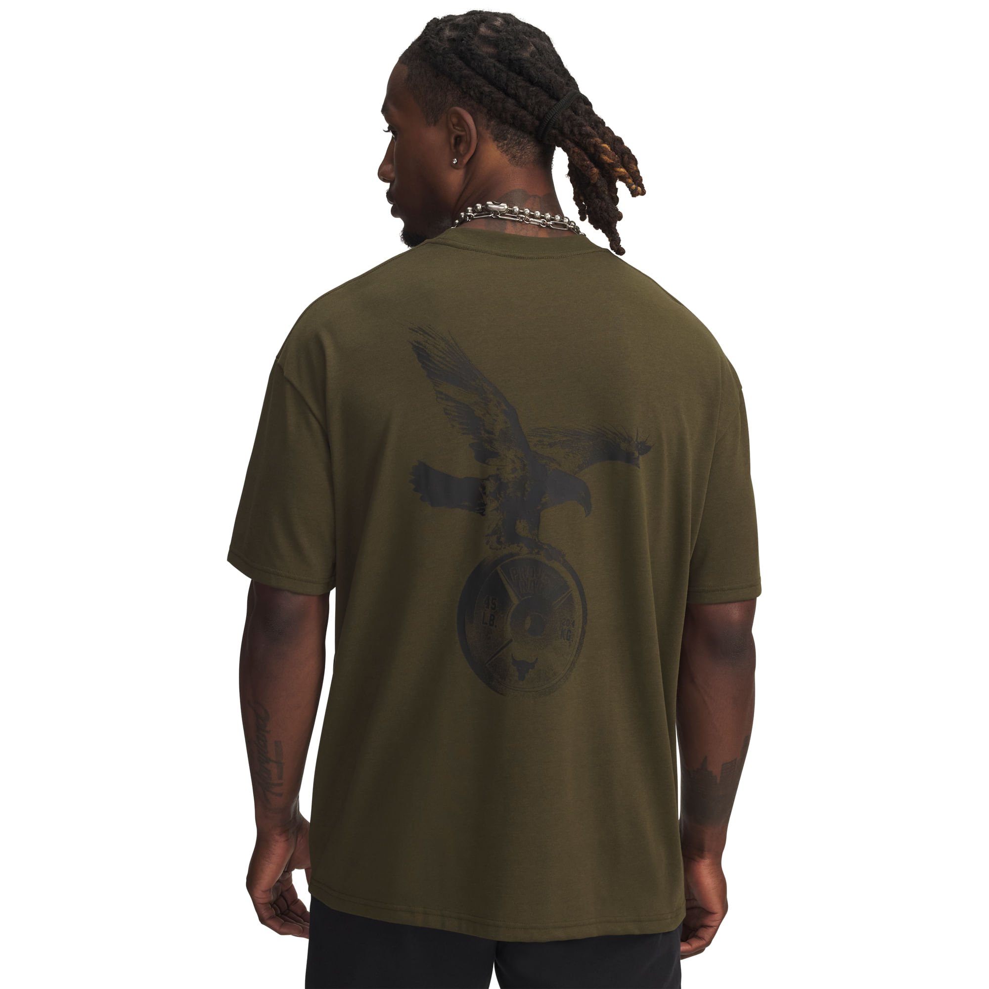 Camiseta Sportstyle Under Armour Project Rock Q4 Masculina Verde 2