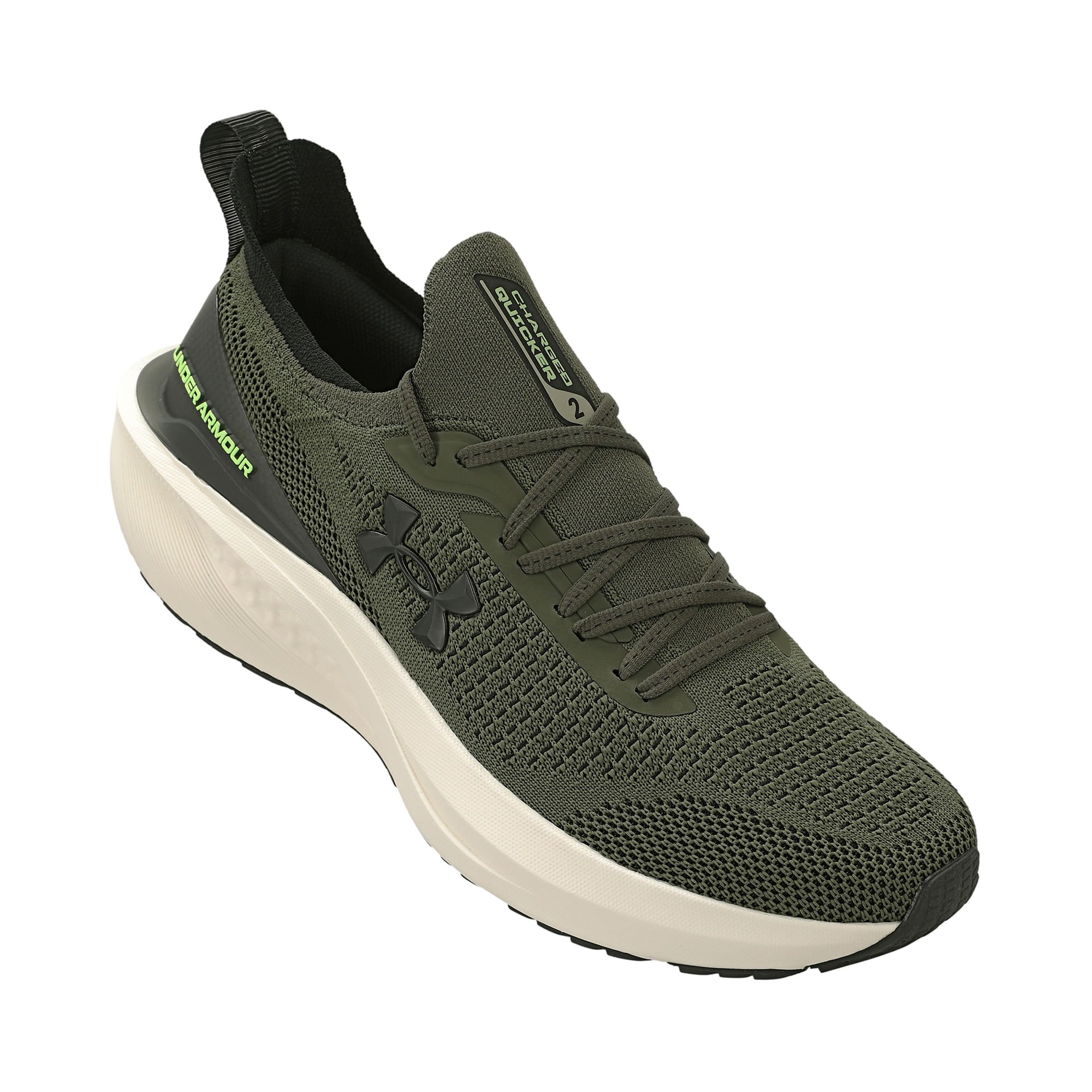 Tênis de Corrida Under Armour Charged Quicker 2 Masculino Verde 5