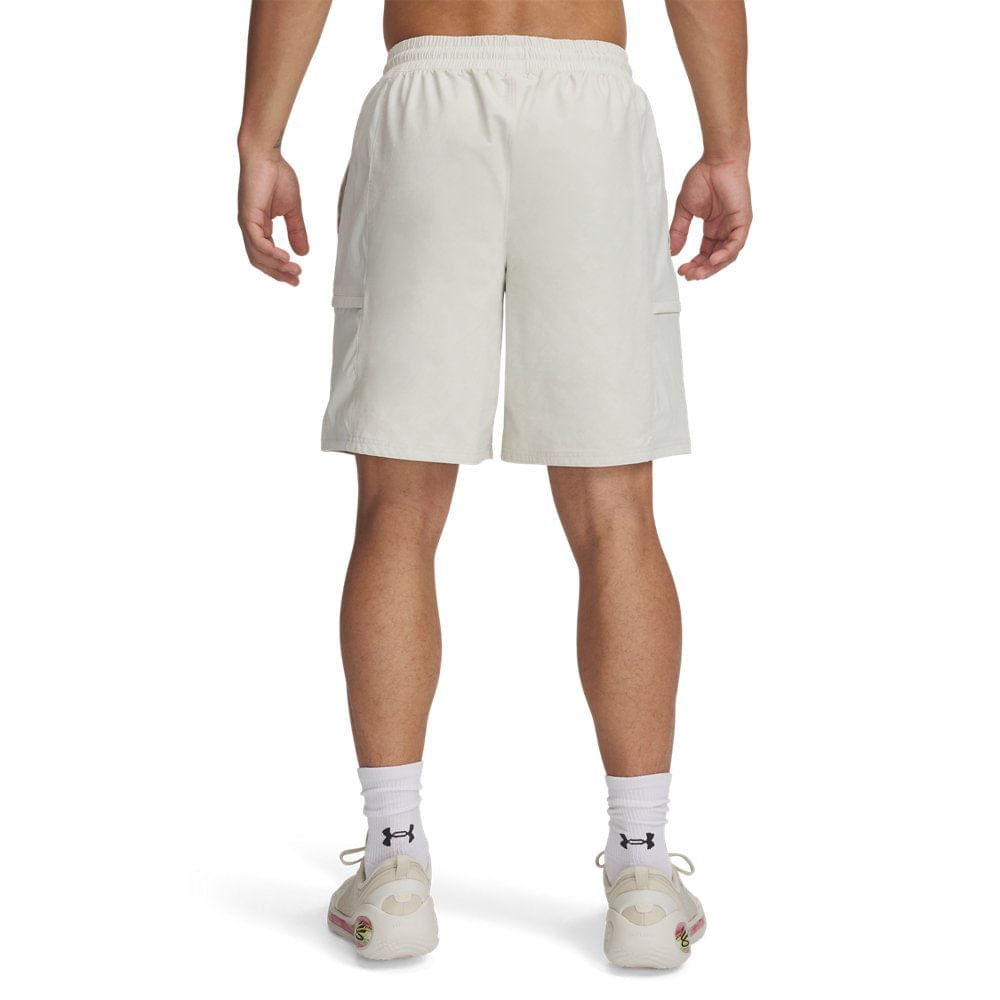 Shorts de Basquete Under Armour Curry Woven Masculino Bege 3