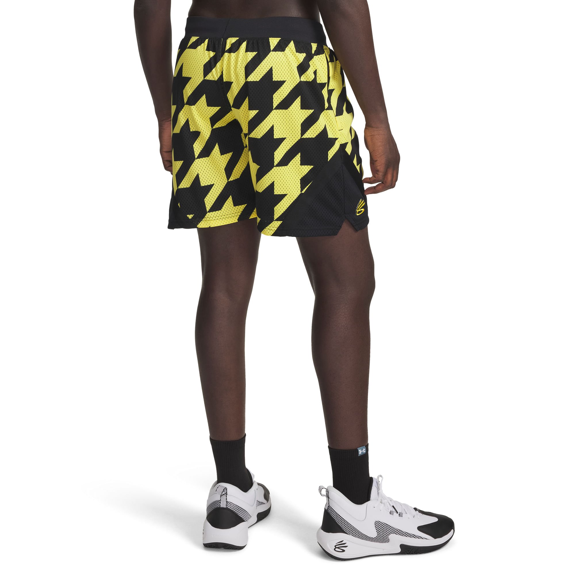 Short de Basquete Under Armour Curry Sig 3 Preto/Amarelo 2