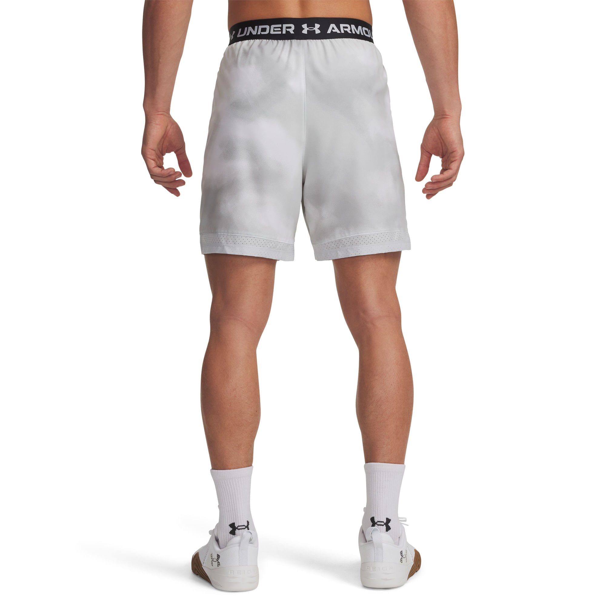 Shorts de Treino Under Armour Vanish Woven 6 Masculino Branco/Cinza 2
