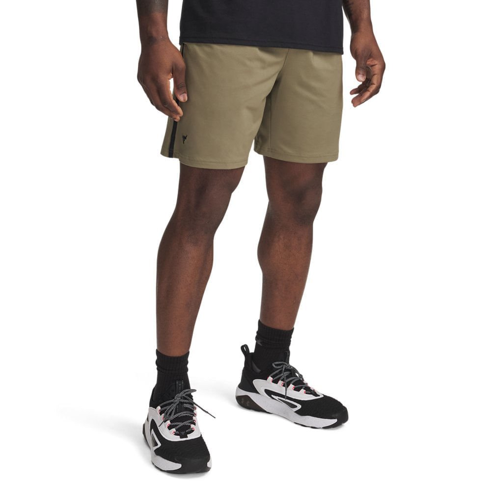 Shorts Sportstyle Under Armour Project Rock Mesh Bege 2