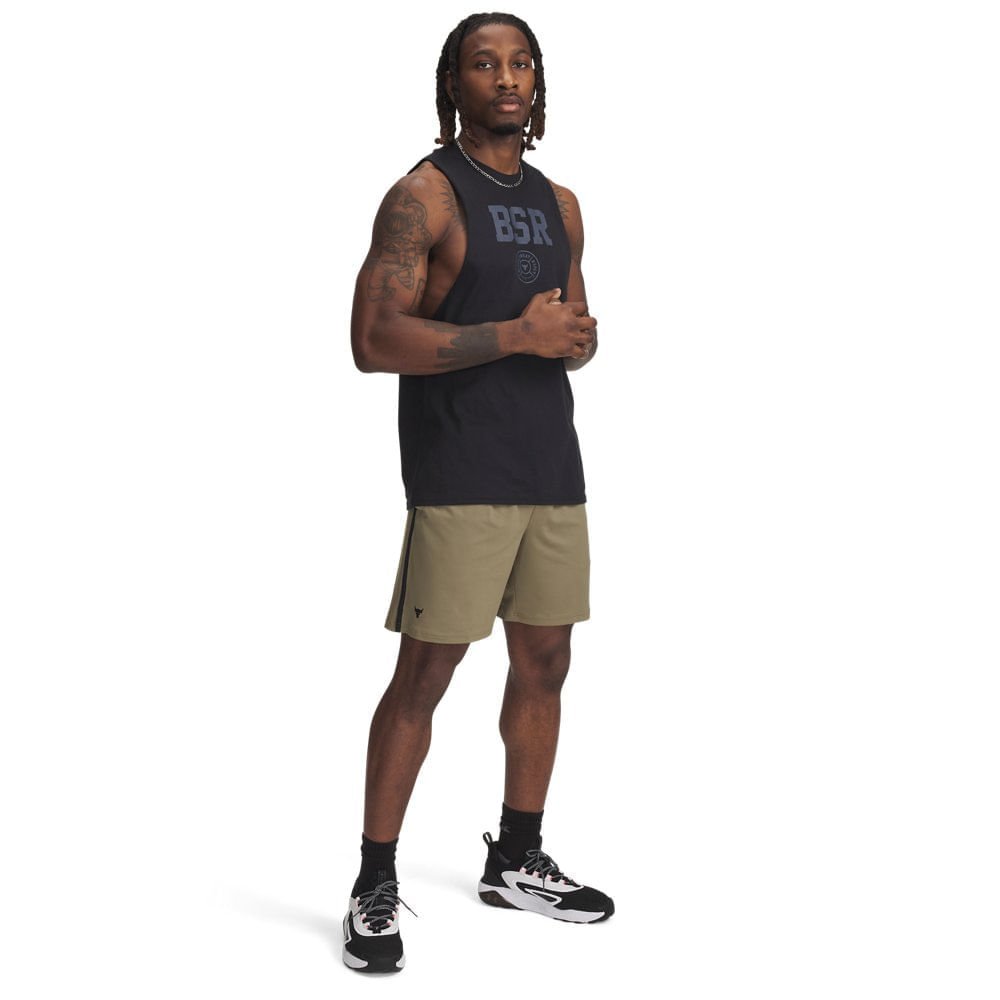 Shorts Sportstyle Under Armour Project Rock Mesh Bege 4