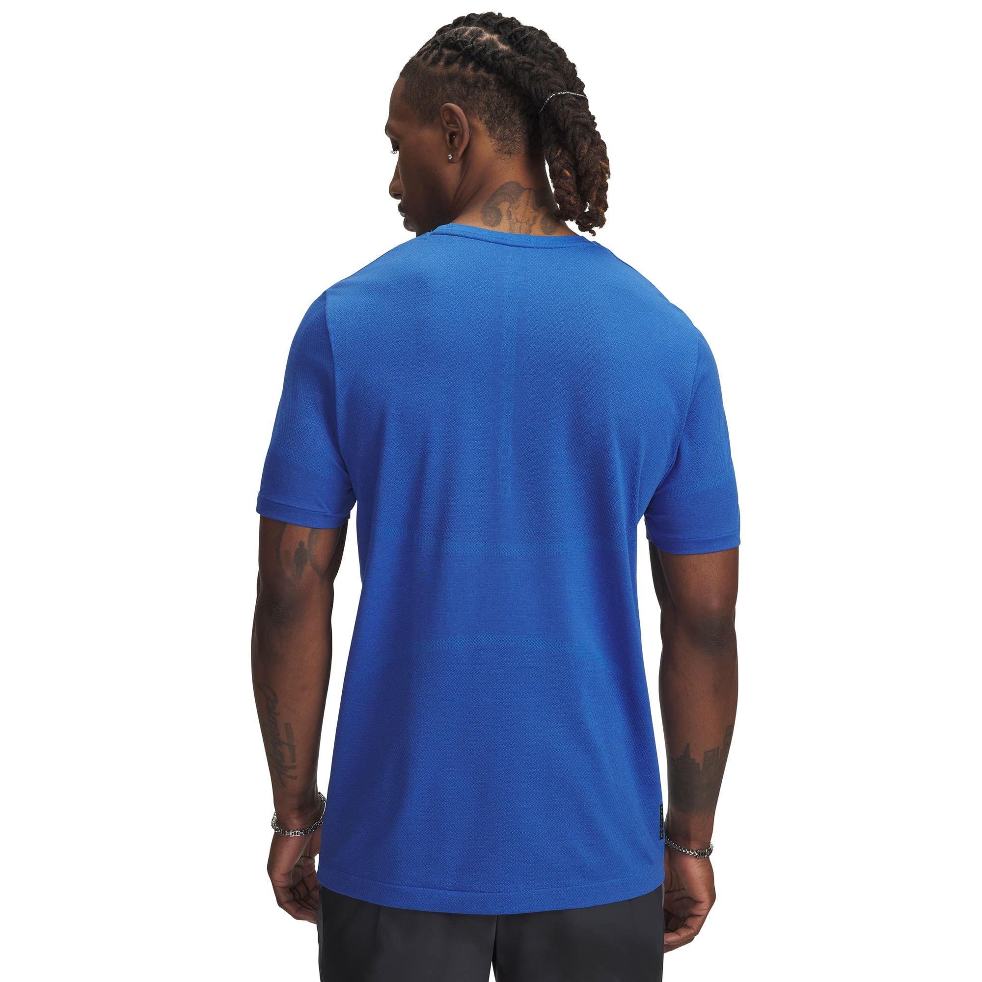 Camiseta de Treino Under Armour Rush Seamless Legacy Masculina Azul 5