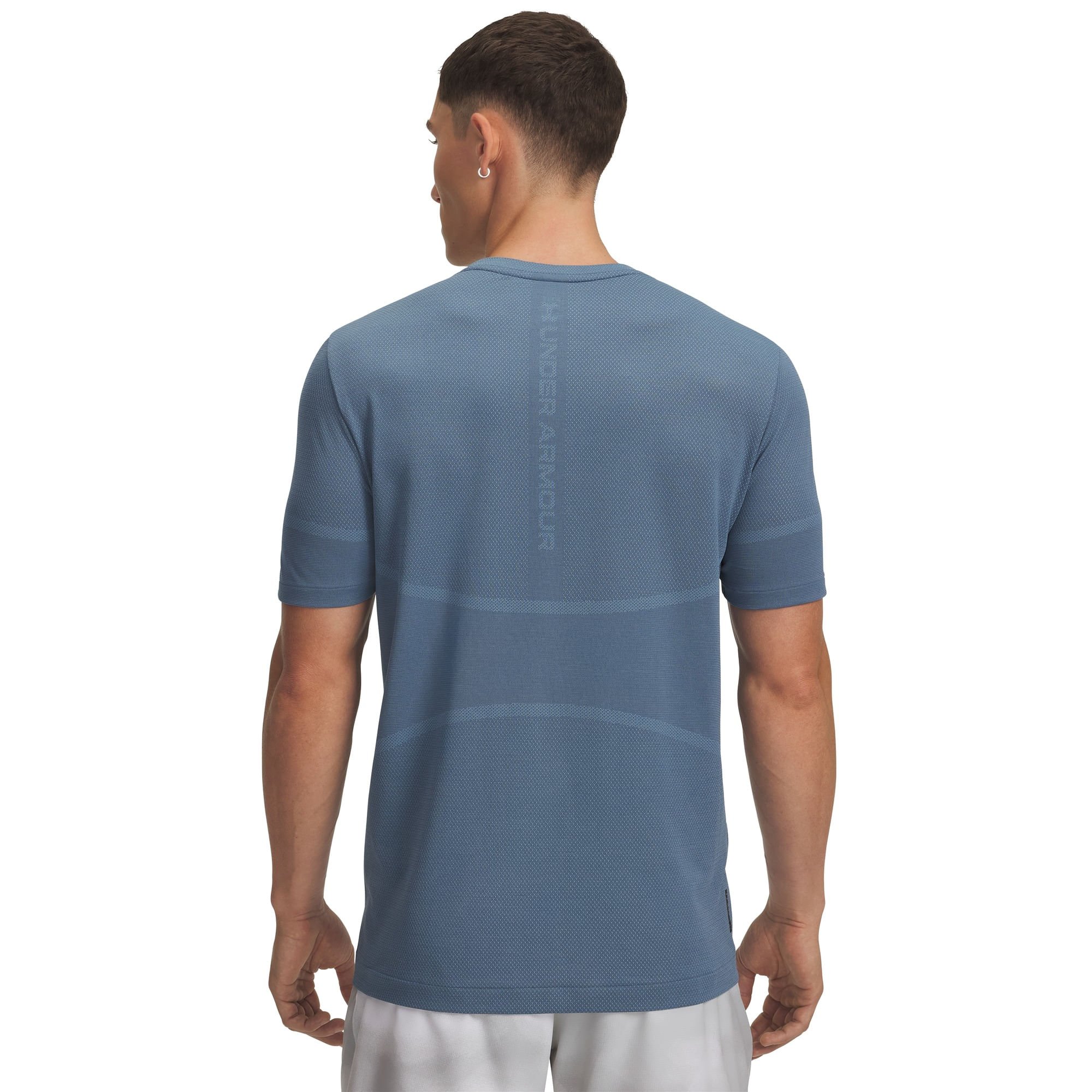 Camiseta de Treino Under Armour Rush Seamless Legacy Masculina Azul 2