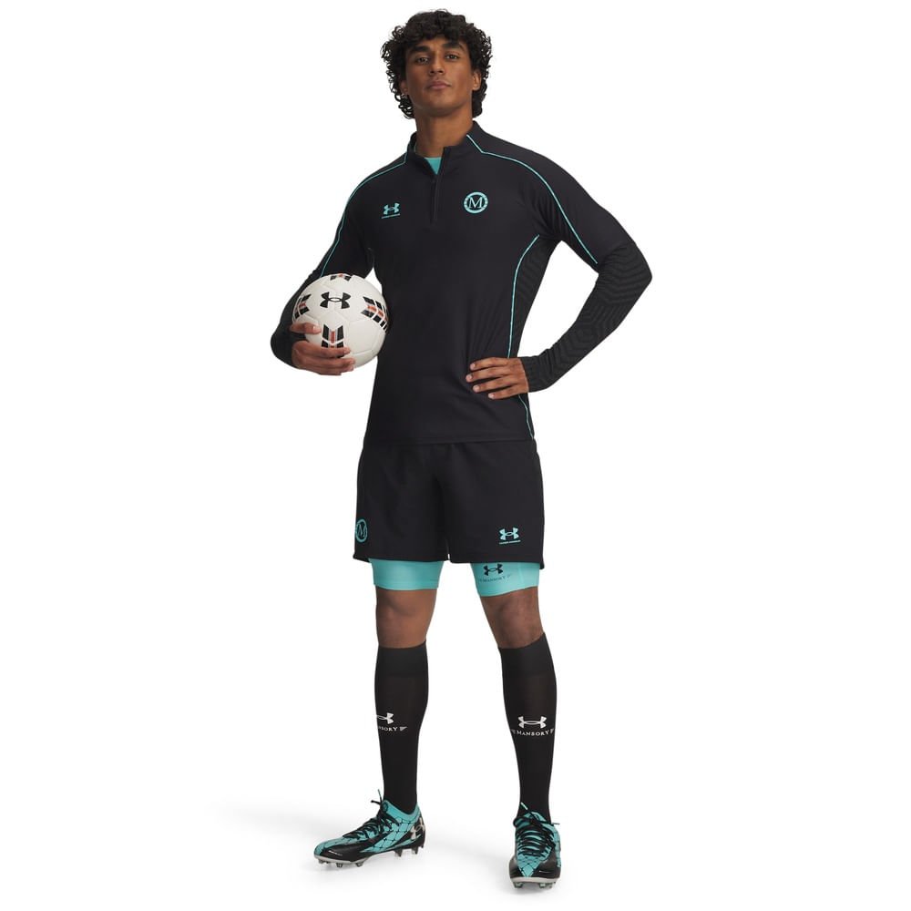 Shorts de Futebol Under Armour Mansory Challenger Masculino Preto 4