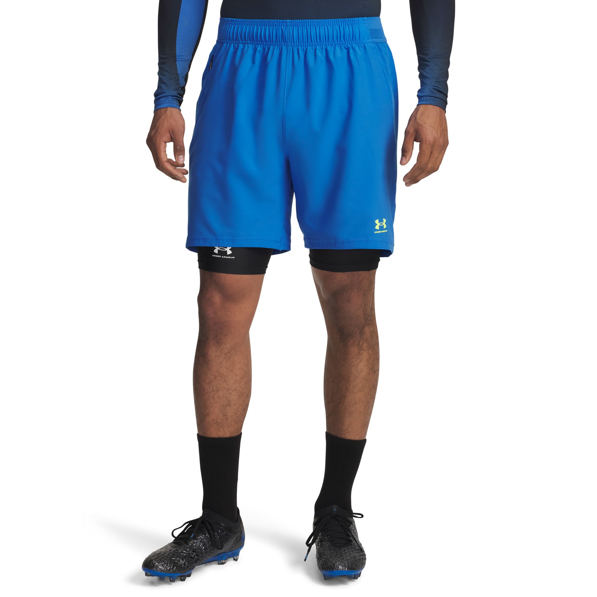 Shorts de Futebol Under Armour Challenger Pro Azul 2
