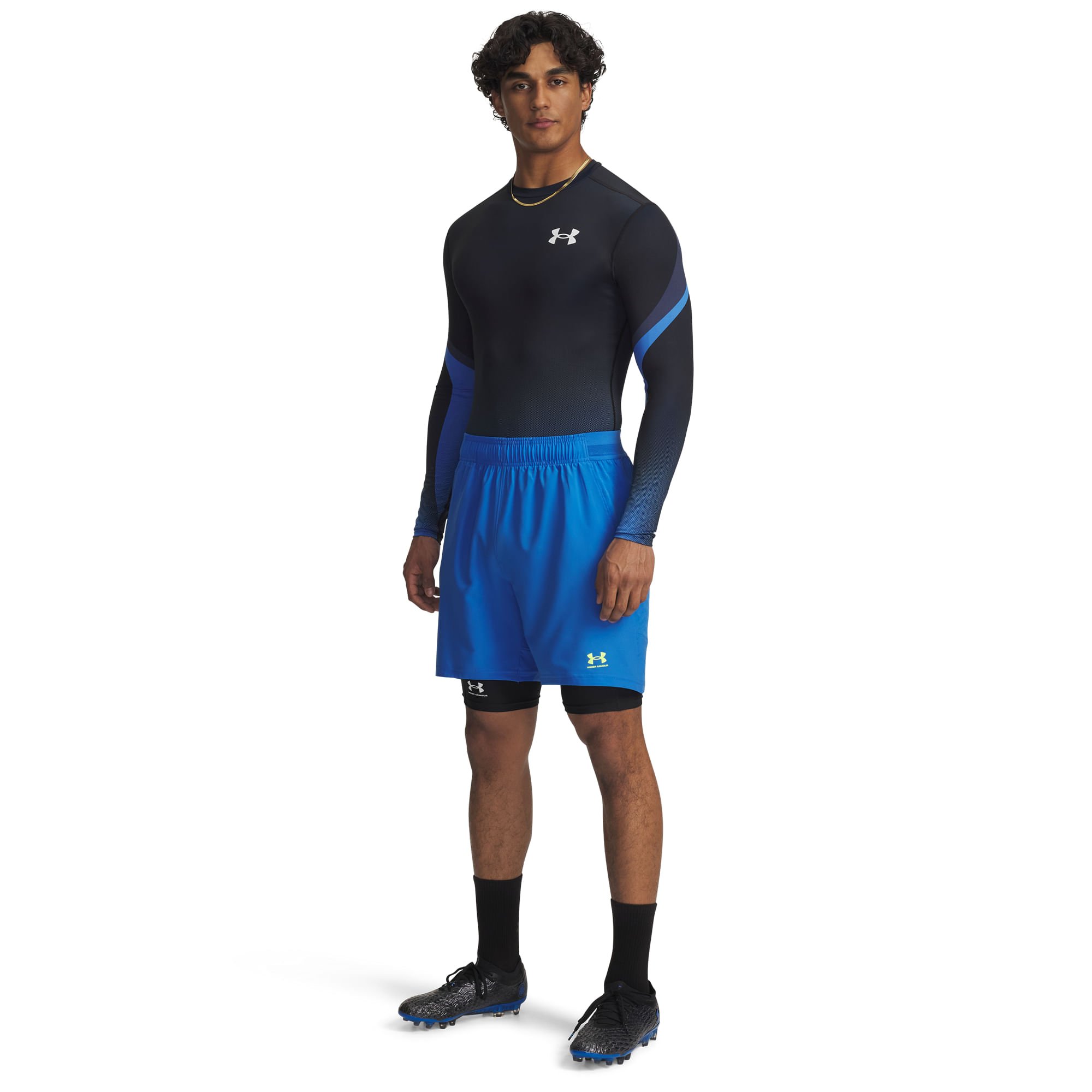 Shorts de Futebol Under Armour Challenger Pro Azul 4