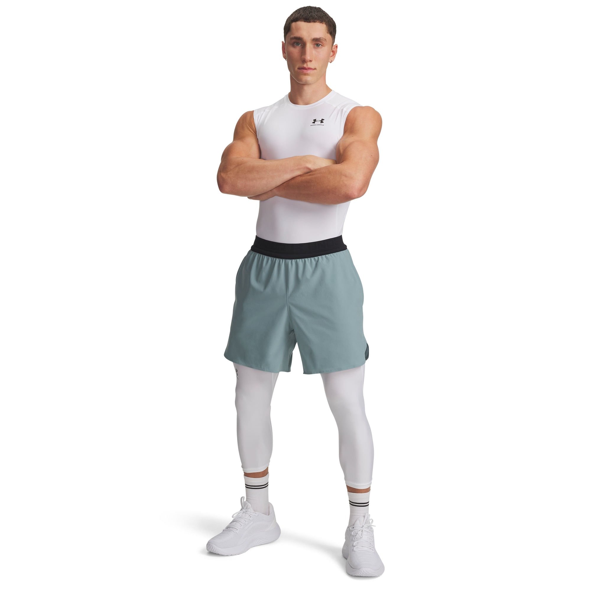 Shorts de Treino Under Armour Vanish Elite Masculino Cinza 4