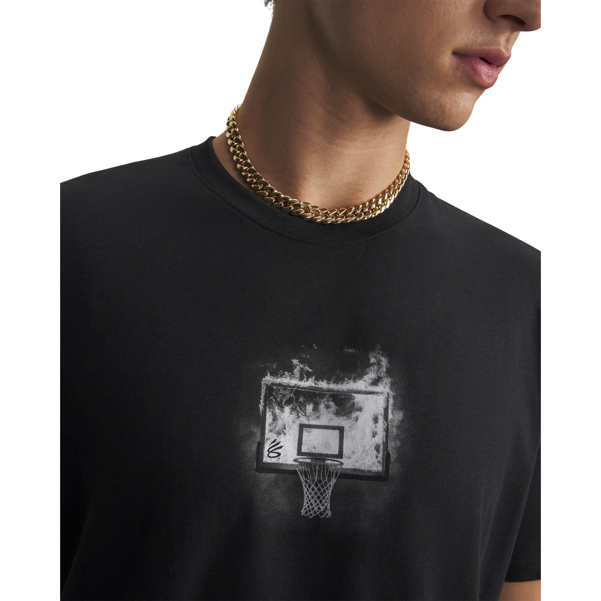 Camiseta de Basquete Under Armour Curry Let Him Preto 3