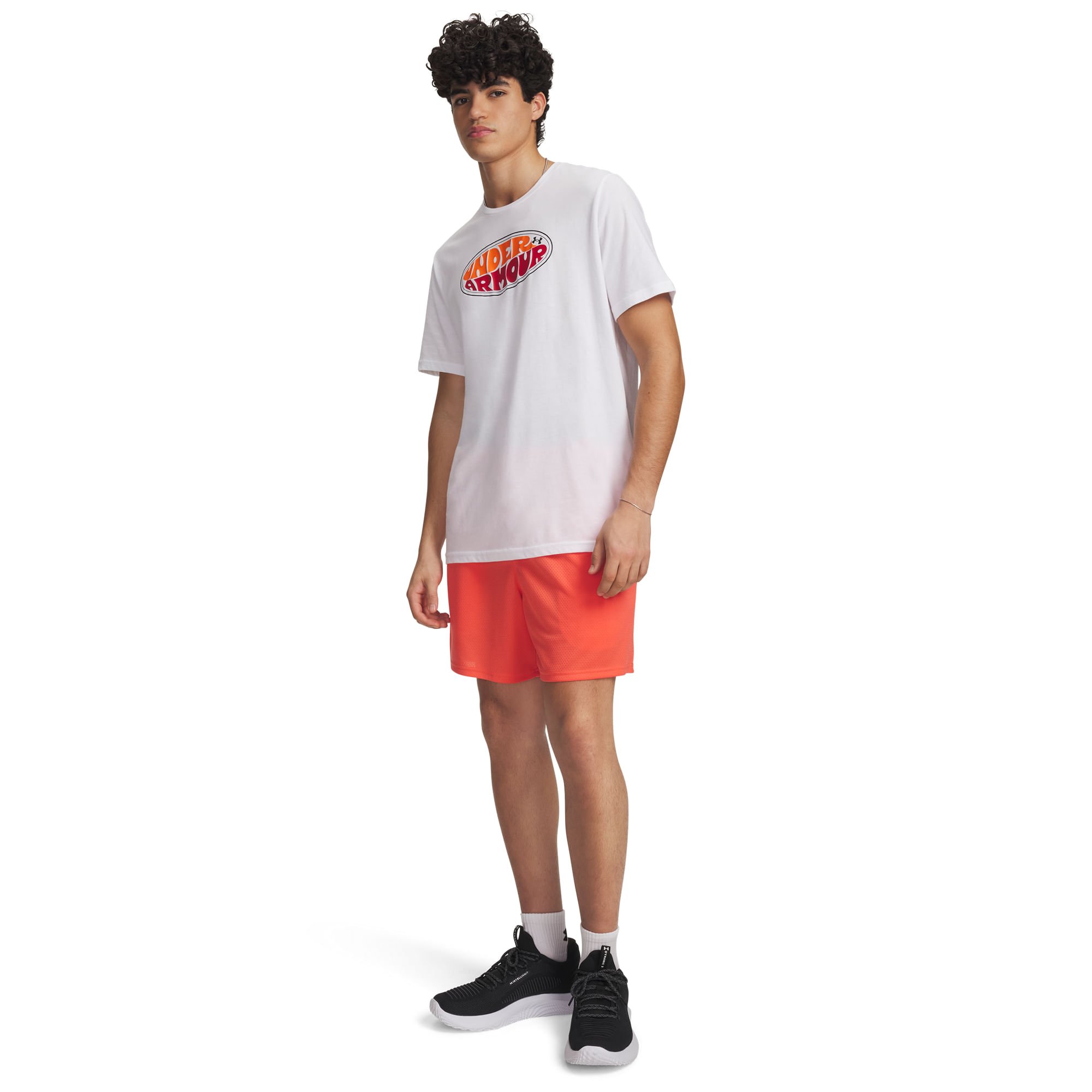 Shorts de Treino Under Armour Tech Mesh Laranja 3