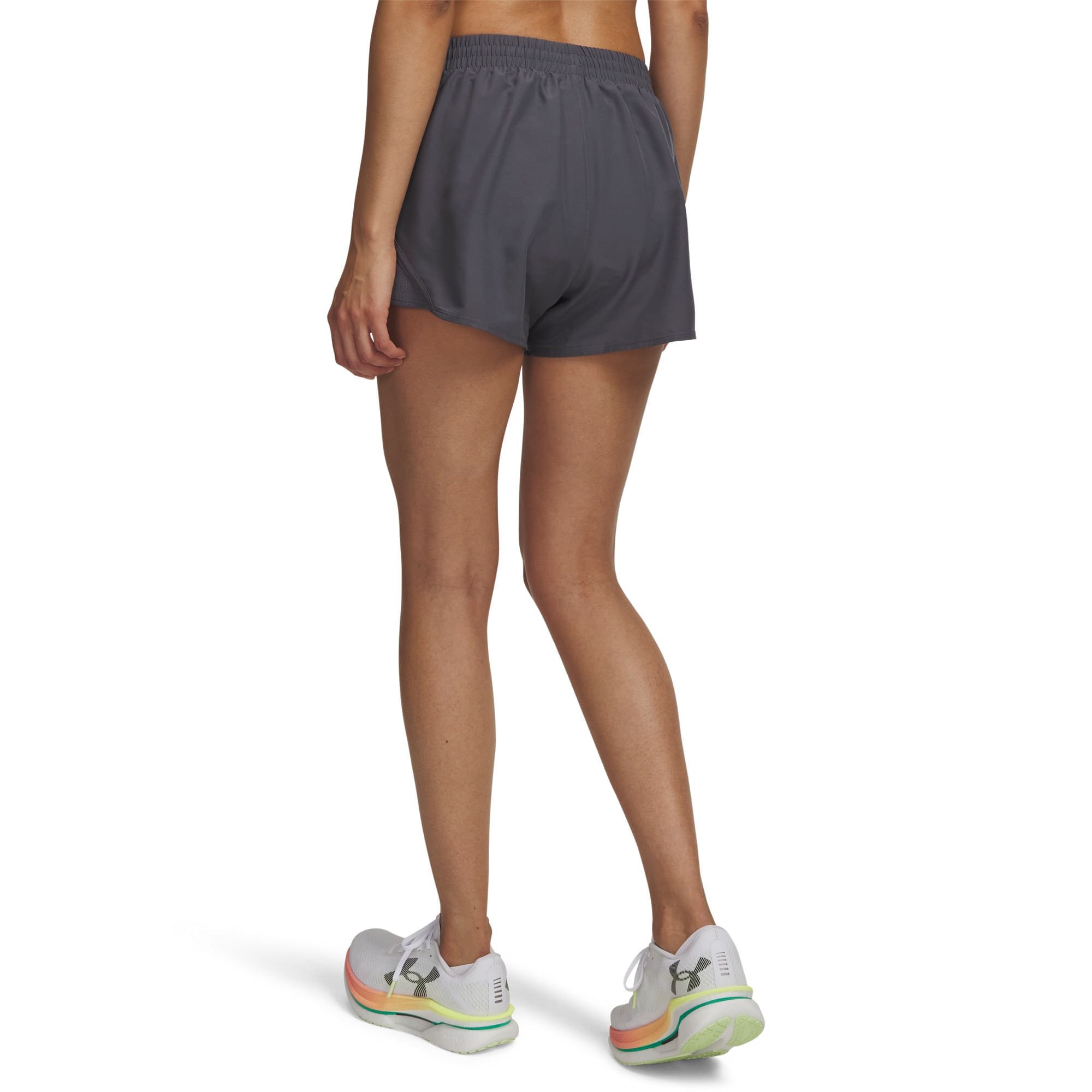 Shorts de Corrida Under Armour Fly By 3 Cinza 2