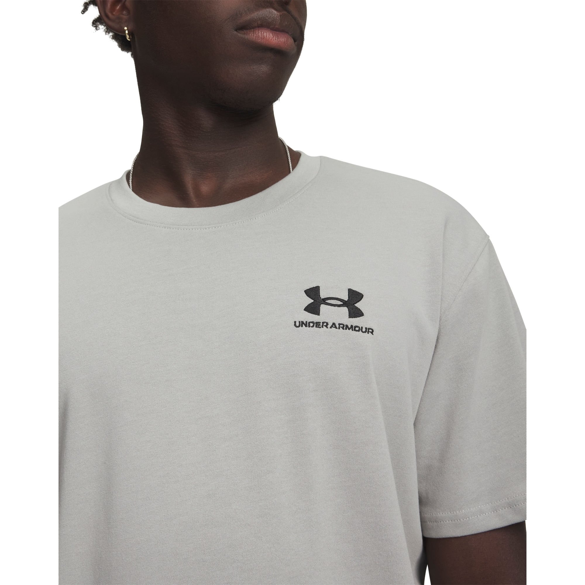 Camiseta Sportstyle Under Armour Logo Heavyweight Cinza 3