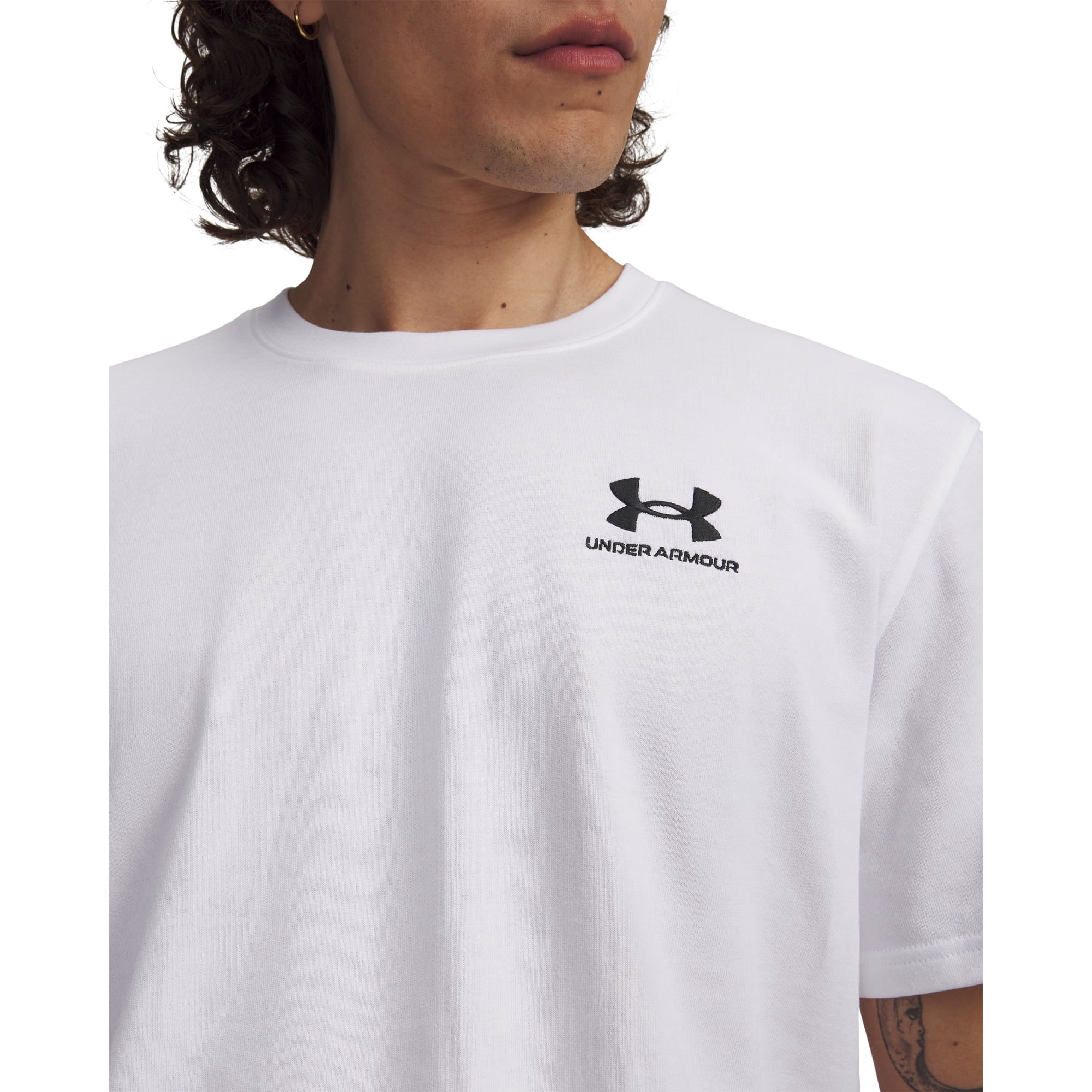 Camiseta Sportstyle Under Armour Logo Heavyweight Branco 3