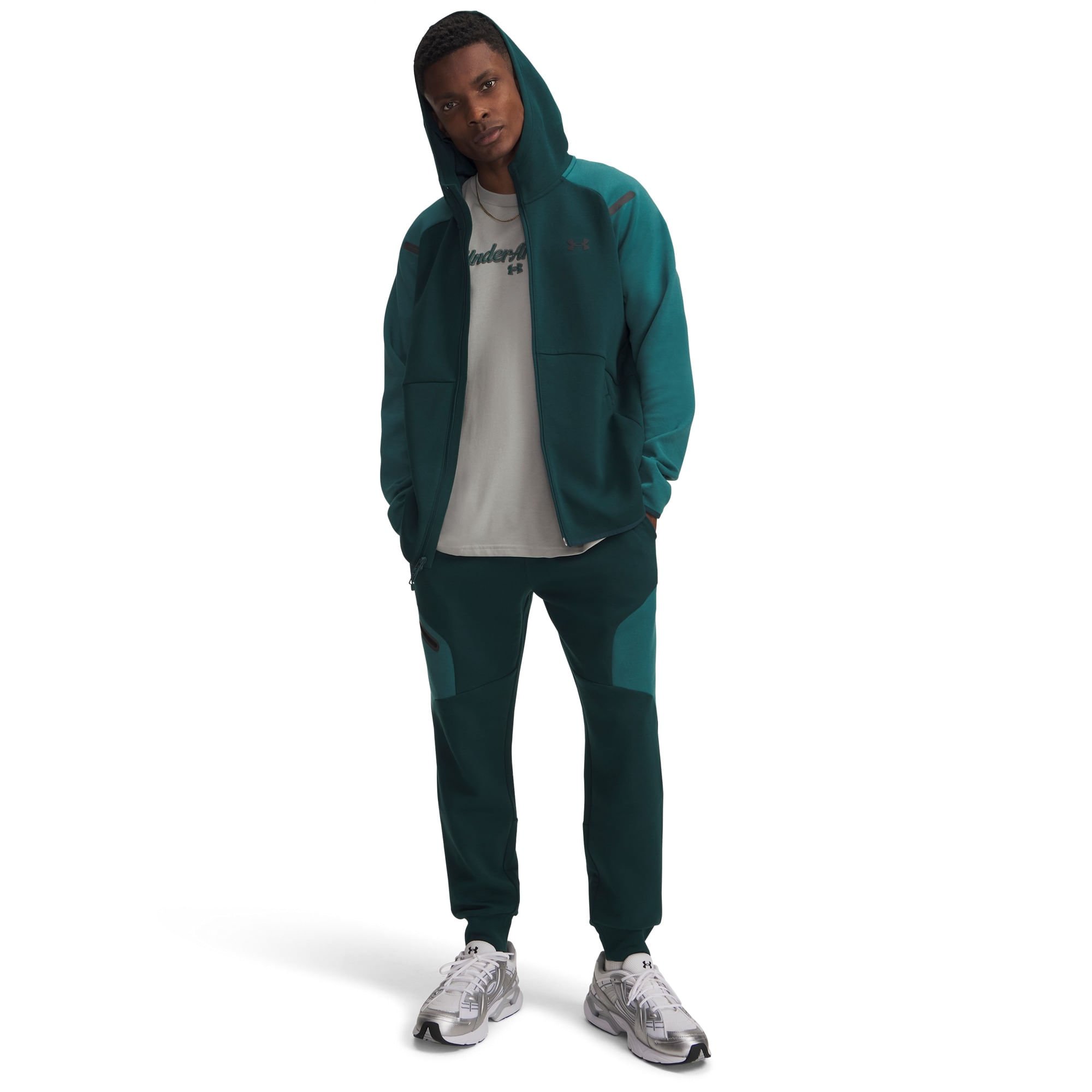 Calça Sportstyle Under Armour Unstoppable Fleece Verde 4