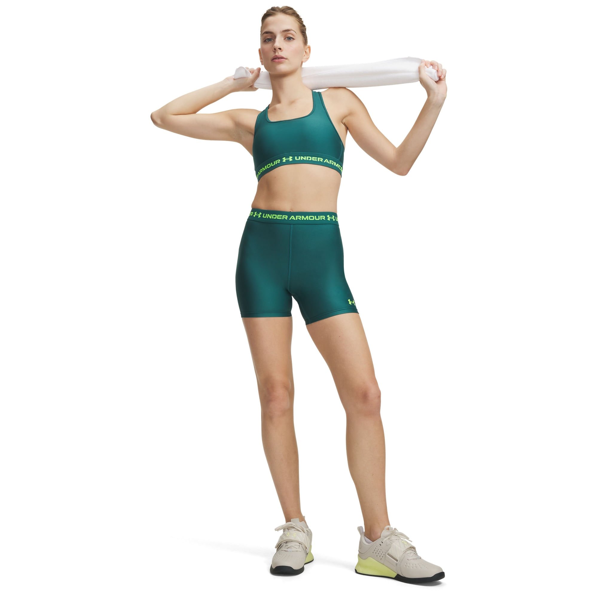 Shorts de Treino Under Armour HeatGear Middy Verde 3