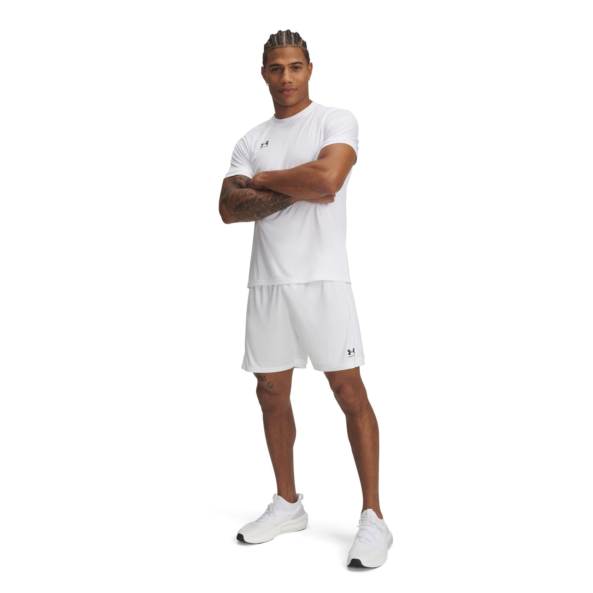 Shorts de Futebol Under Armour Challenger Team Branco 3