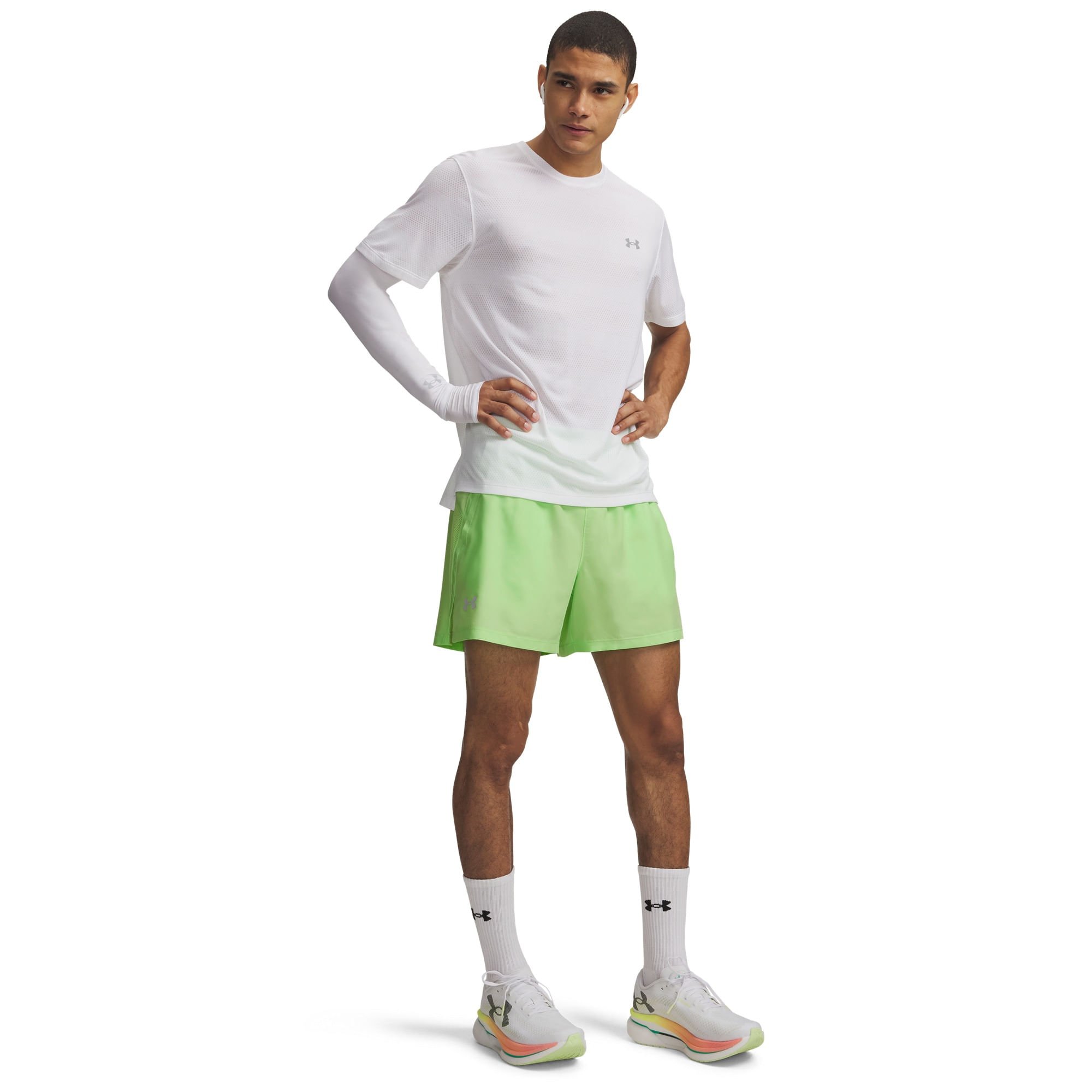 Shorts de Corrida Under Armour Launch 5 Verde 3