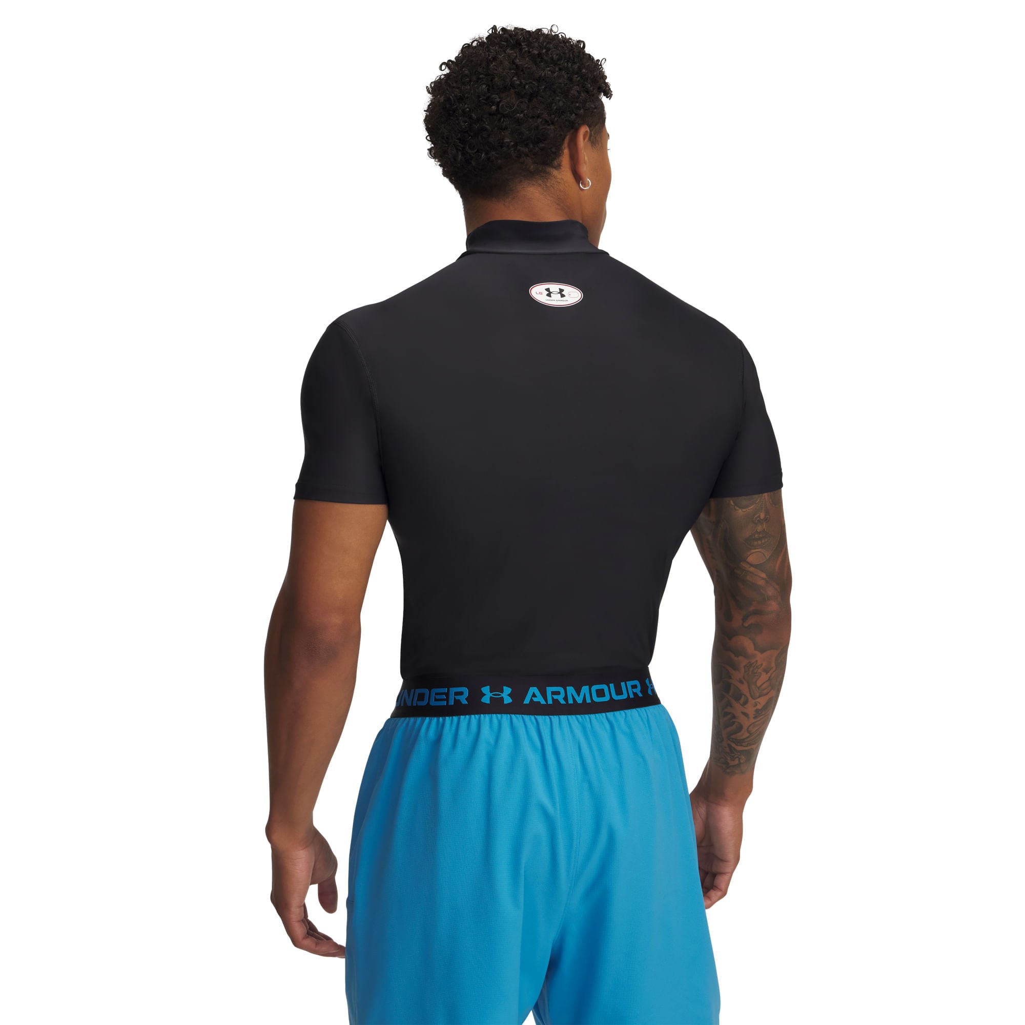 Camiseta Under Armour HG OG Compressão Mock Masculina Preto 2