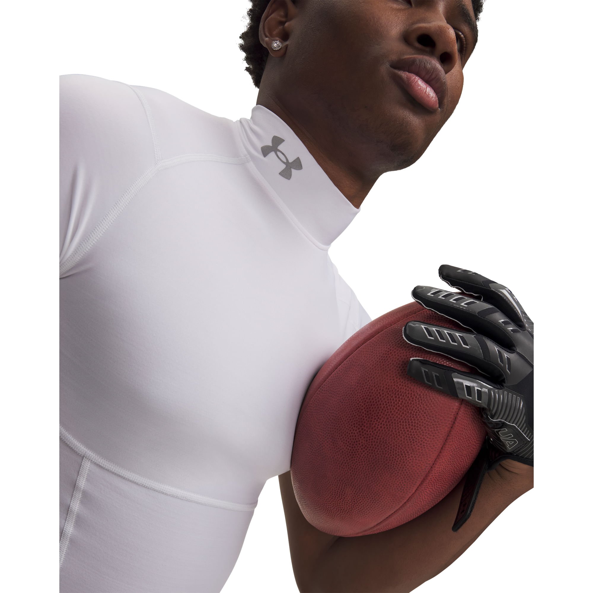 Camiseta de Treino Under Armour HeatGear Elite Mock Branco 3