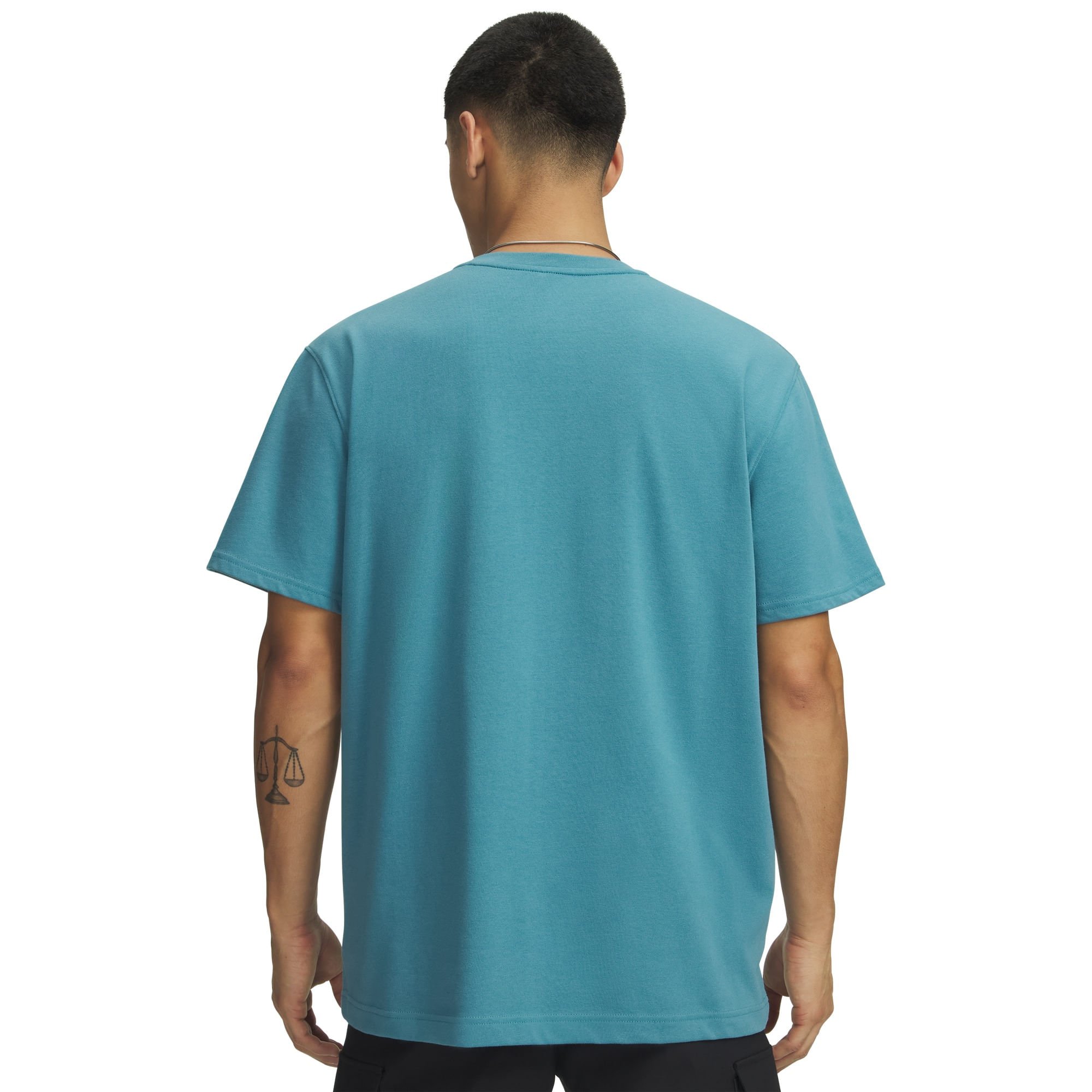 Camiseta Sportstyle Under Armour Logo Heavyweight Azul 2