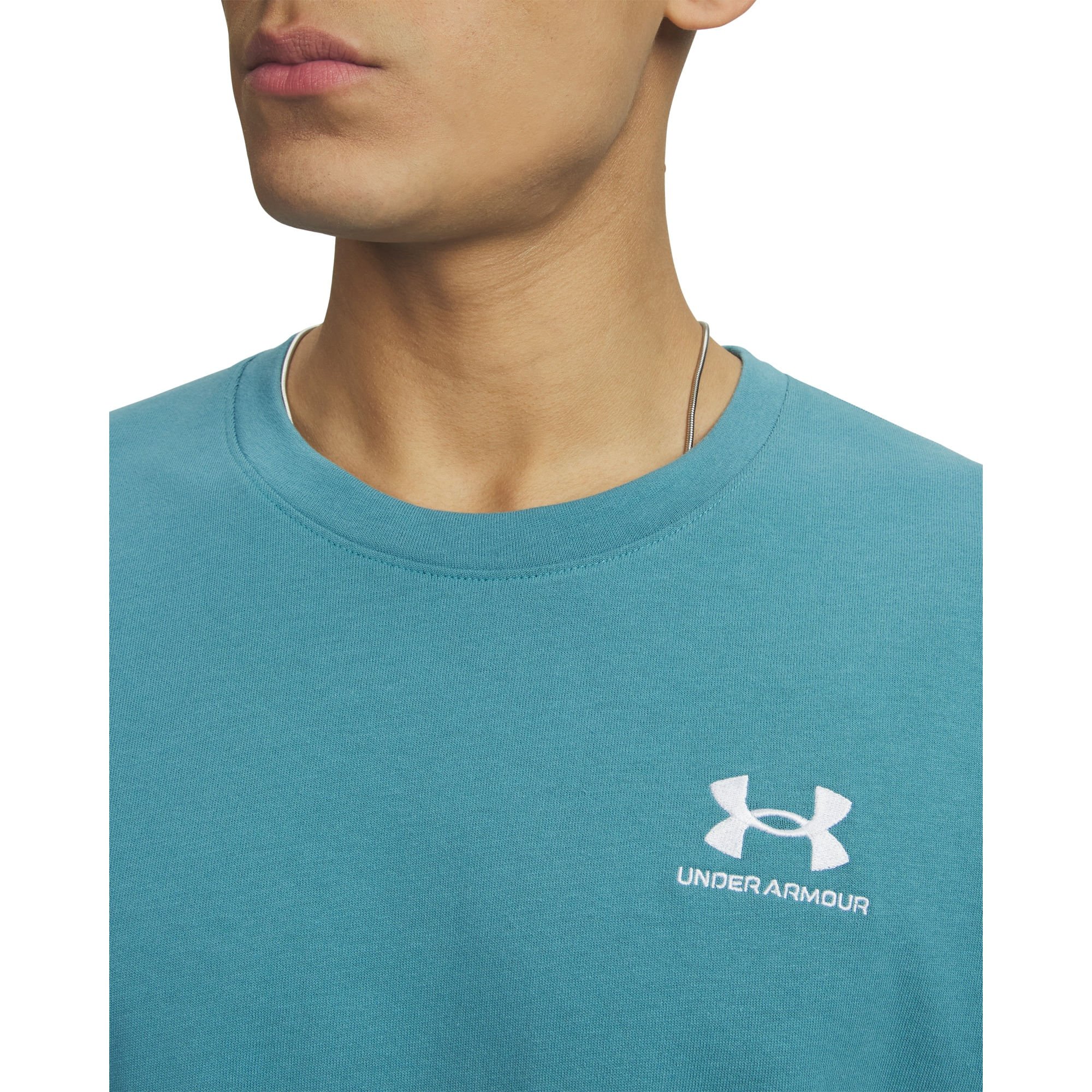 Camiseta Sportstyle Under Armour Logo Heavyweight Azul 3