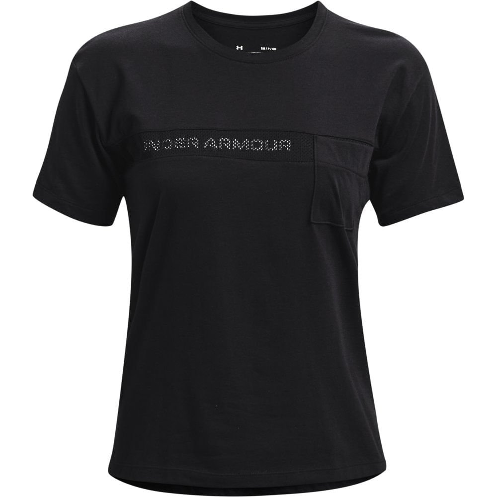 Camiseta de Treino Feminina Under Armour Live Pocket Mesh Graphic SS