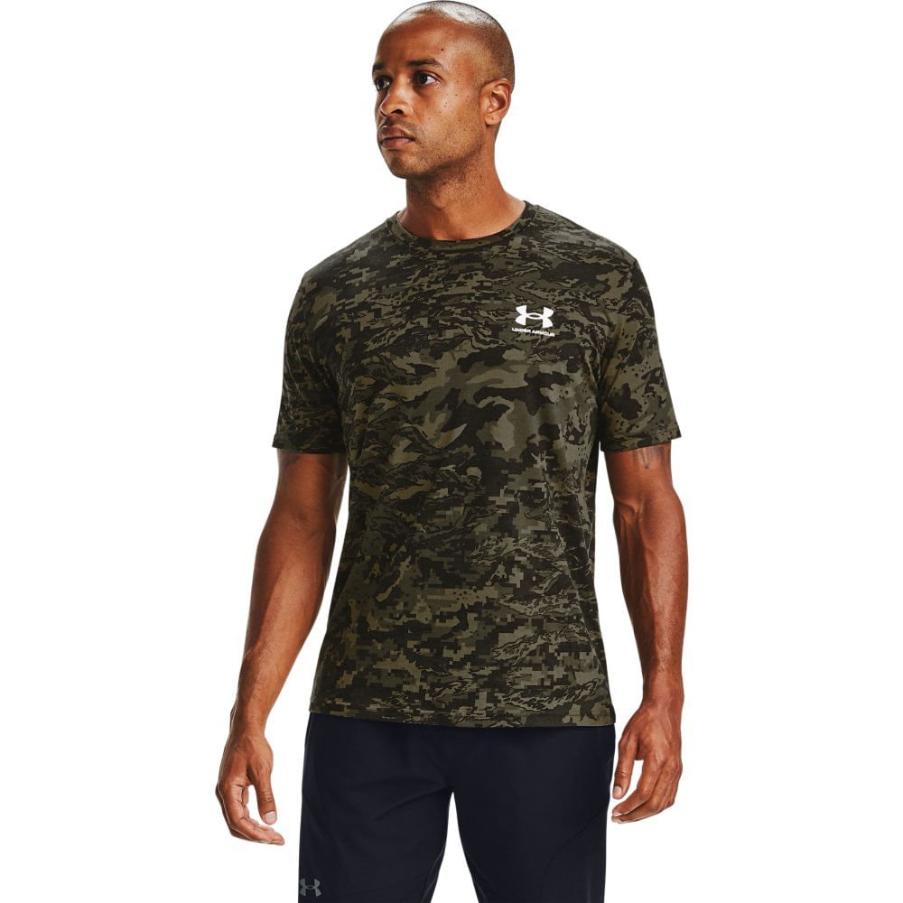 Camiseta de Treino Masculina Under Armour ABC Camo Verde 4