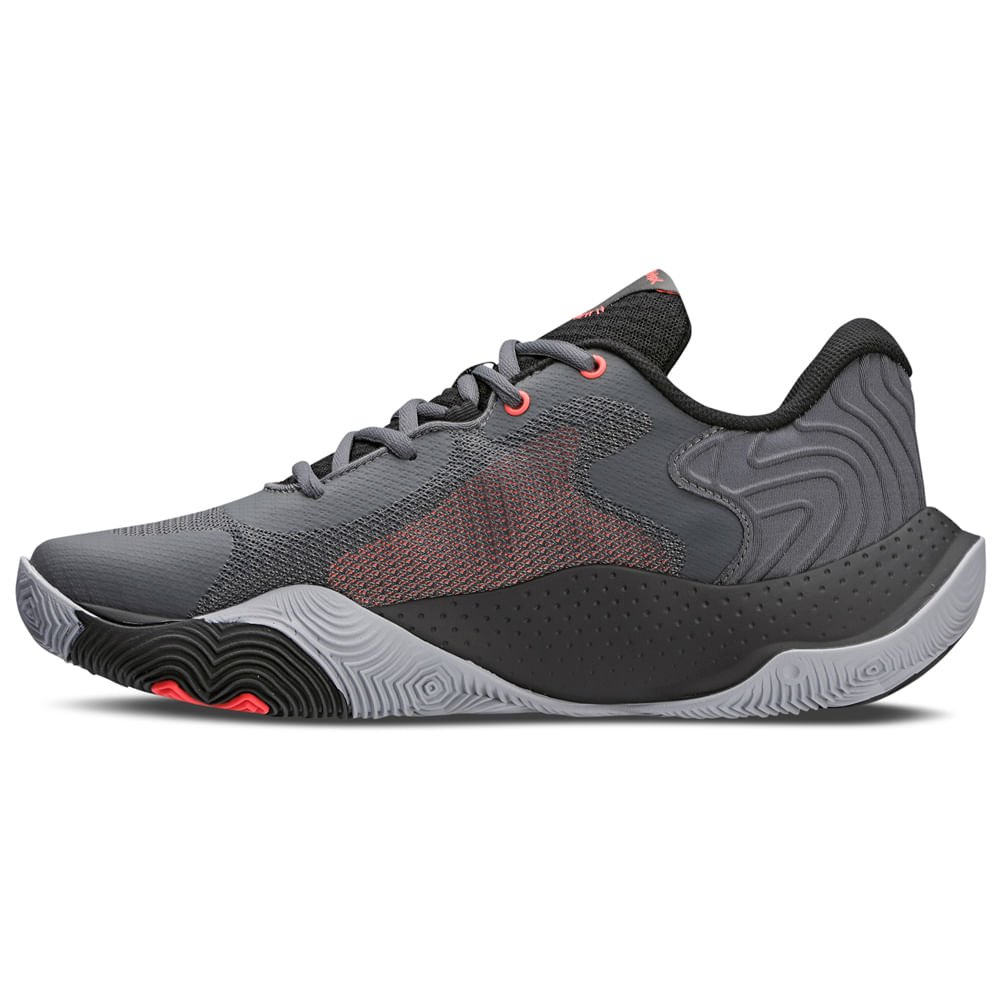 Tênis de Basquete Masculino Under Armour Buzzer Cinza 2