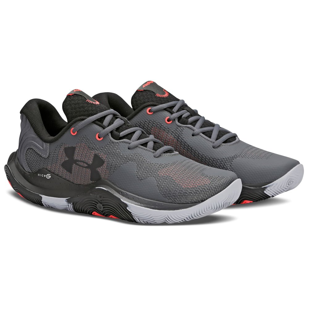 Tênis de Basquete Masculino Under Armour Buzzer Cinza 4