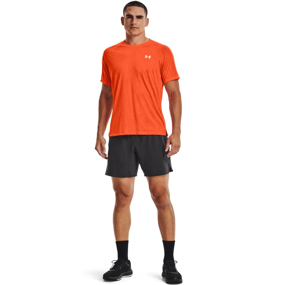 Camiseta de Corrida Masculina Under Armour Streaker SS Laranja 2