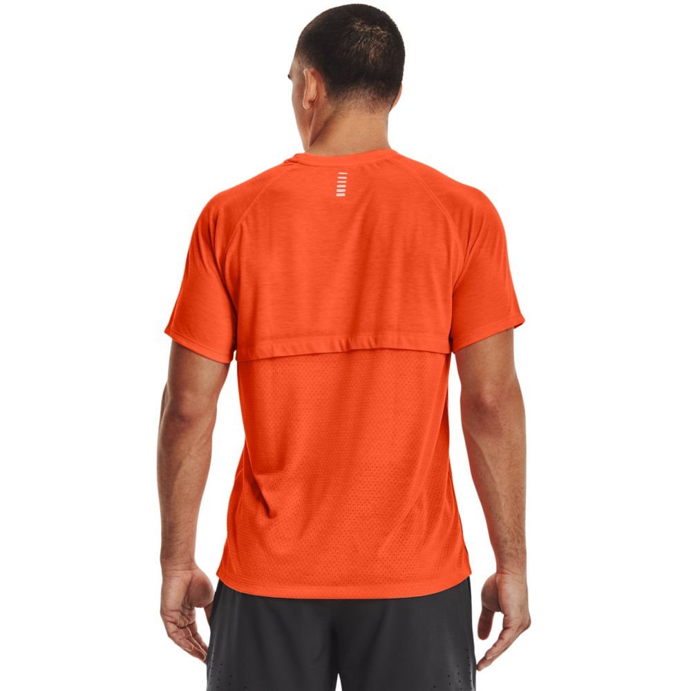 Camiseta de Corrida Masculina Under Armour Streaker SS Laranja 3