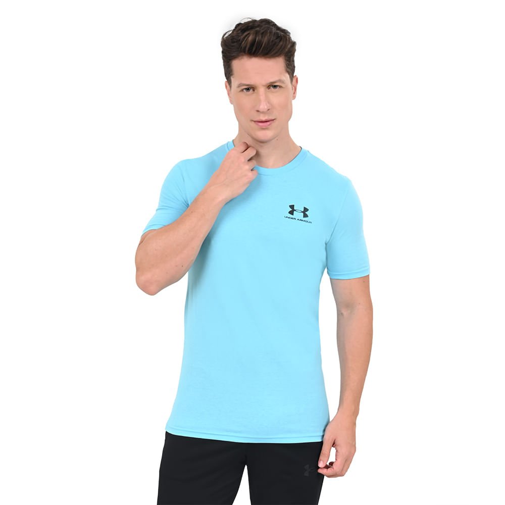 Camiseta de Treino Masculina Under Armour Left Chest Azul 2