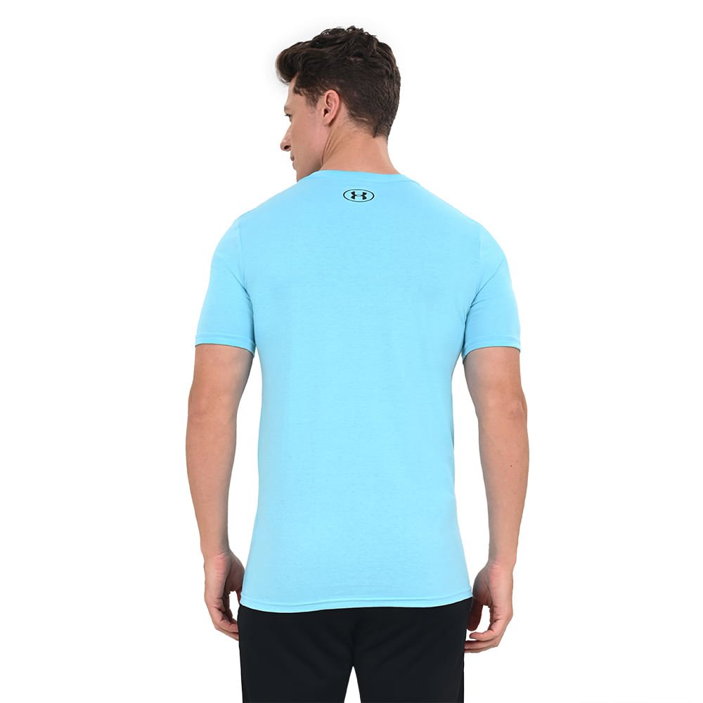 Camiseta de Treino Masculina Under Armour Left Chest Azul 4