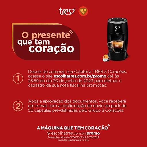 Cafeteira Espresso TRES  TOUCH  Preta  220v  Três Corações