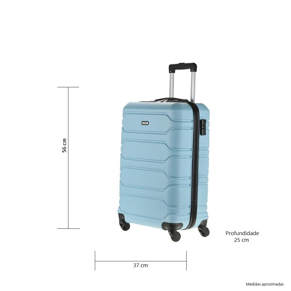 Mala Rígida Pequena Linha Samba Azul 5