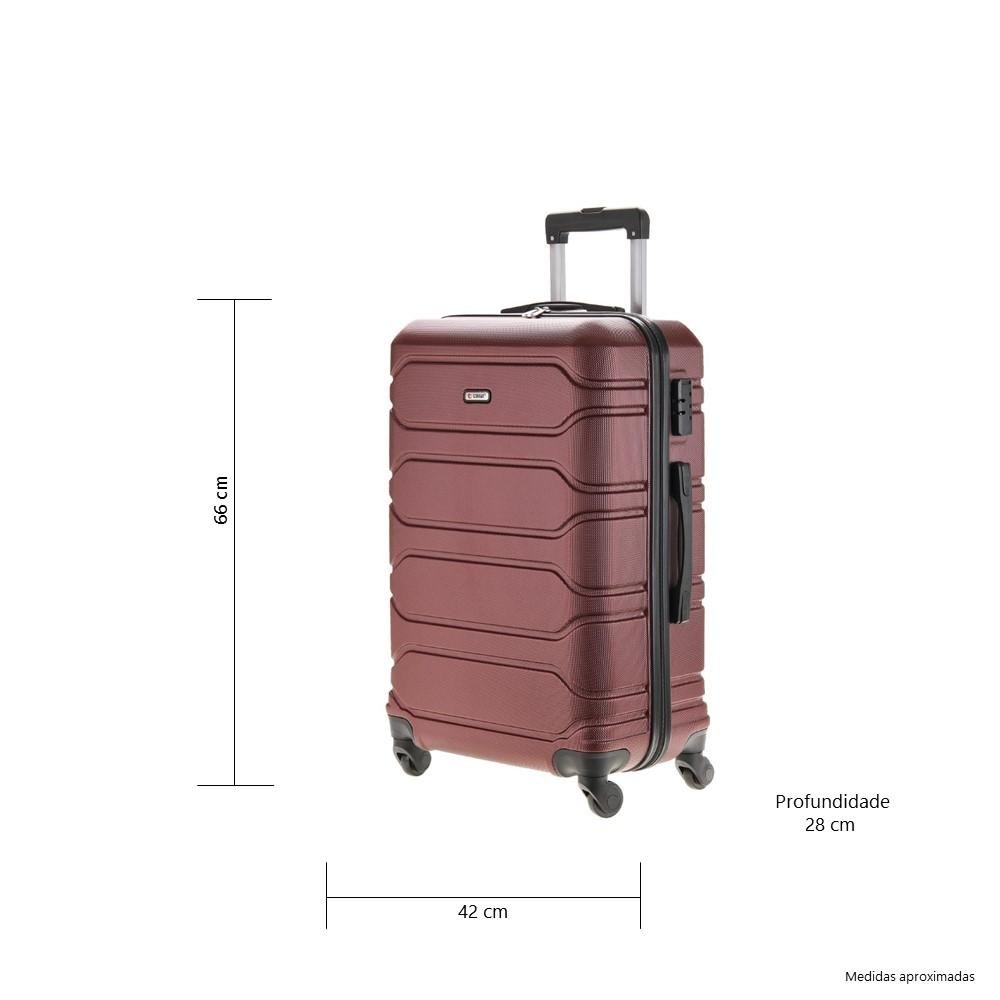 Mala Rígida Média Linha Samba Vermelho 5