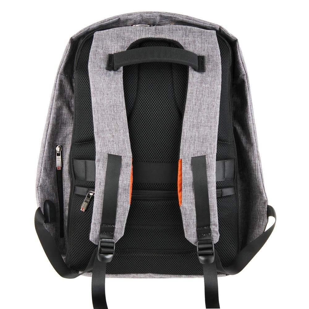 Mochila Antifurto com USB 1958 Cinza 2