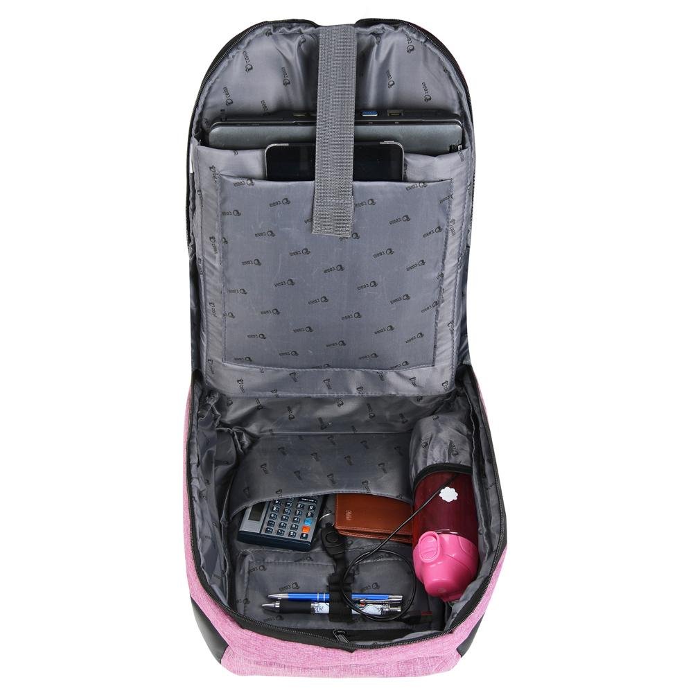 Mochila Antifurto com USB Tonin 1982 Rosa 6